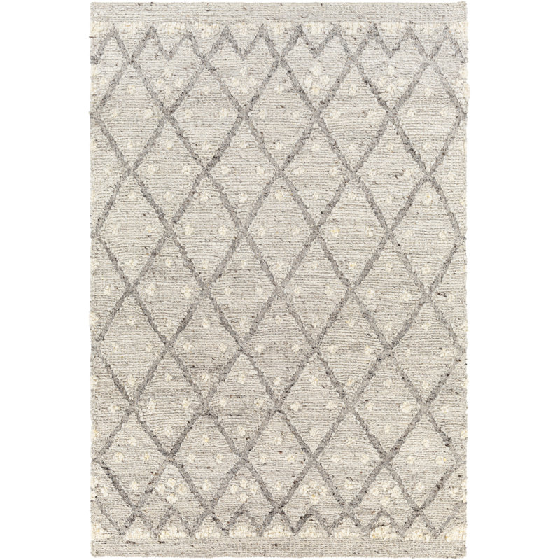 Elisha Handmade Wool Gray Rug Joss & Main